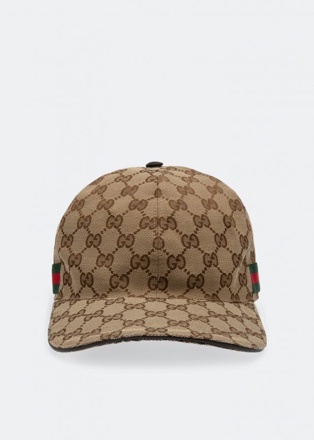 قبعة بيسبول من قماش الكانڤاس GG الأصلي بتصميم شبكة